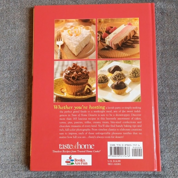 Desserts Hardcover Cookbook With 165 Recipes, Cakes Cookies Sweets Treats - Picture 5 of 14